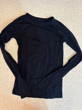 Athleta Black Long Sleeve Performance Tee